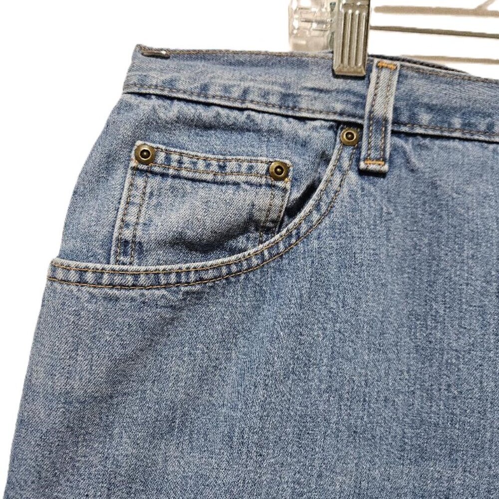 LL BEAN LIGHT WASH COTTON 5 POCKET JEAN CAPRIS  22W  CROPPED PANTS STRAIGHT LEG - Picture 2 of 6